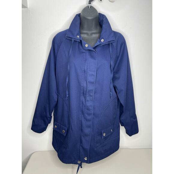 Vintage Blue MG JCPenney Jacket Zip Up Cinch Size 11/12 - Picture 1 of 14